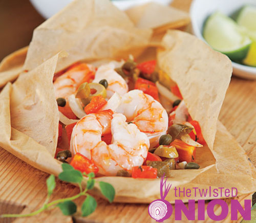 Veracruz Shrimp en Papillote Recipe