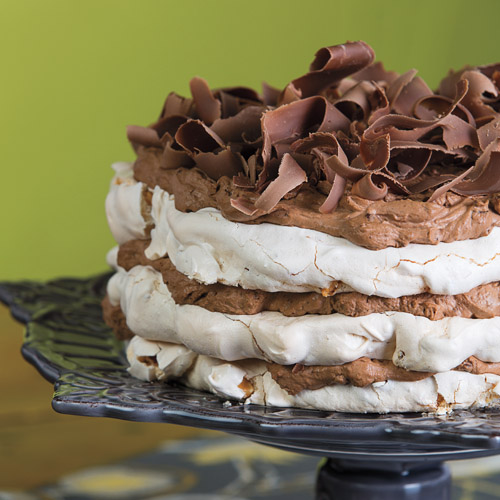 Mocha-Almond Meringue Cake