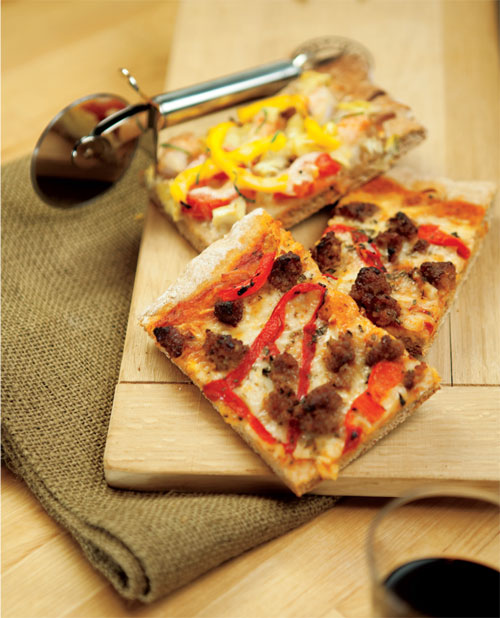 Grilled Italian Sausage, Roasted Pepper and Oregano Pizza